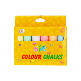 Big Chalk pack featuring 6 vibrant colour chalks in assorted pastel shades.
